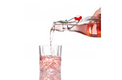 China Custom Design Glass Bottles 200Ml 250Ml Juice Glass Bottles With Swing Top supplier