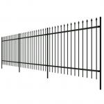 Galvanised Square Post Metal Palisade Fencing European Style For Road And Railway for sale