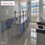 As Drawing Chemistry Lab Workbench with Number of Compartments for sale