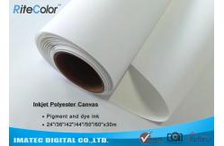 China 280gsm 24  Printable Waterproof Polyester Canvas Rolls For Inkjet Plotter supplier