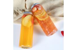 China PET Transparent Disposable Beverage Jar With Aluminum Cover supplier