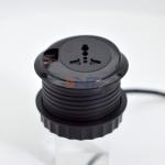 80mm Round Electrical Plugs & Eu Sockets Standard Outlets with USB Charging Type-C Port for sale