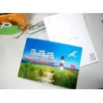 PLASTIC LENTICULAR custom 3d lenticular postcards 3D post card printing flip postcards for sale