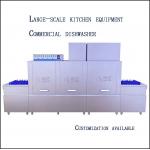 Electric Heating Commercial Dishwasher 77KW / 380V Large Kitchen Equipment for sale