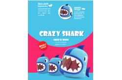 China Neoprene Kids Shark Backpack , Kids Fish Backpack Fancy 3D Cartoon supplier