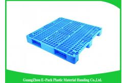 China Ventilated Plastic Skids Pallets Single Faced , Euro Blue Plastic Pallets Ventilated Deck supplier