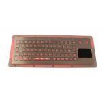 Compact Format Panel Mount Keyboard Industrial With Dynamic Waterproof Sealed Touchpad for sale