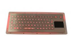 China Compact Format Panel Mount Keyboard Industrial With Dynamic Waterproof Sealed Touchpad supplier