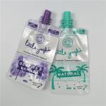 Custom Printed Spout Pouch Packaging , Clear Liquid Spout Bags Reusable For Drinks for sale