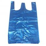 China OEM Blue Vest Style Plastic Carrier Bags 0.03mm Thickness Large Plastic Grocery Bags manufacturer