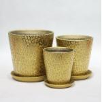 Modern Glossy Ceramic Flower Pots Lightweight for Weddings and Events for sale