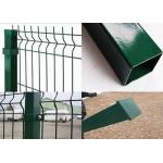 Green Pvc Coated Welded Wire Mesh Fence / 3D Curved Wire Mesh Fencing