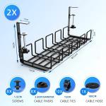 Cable Duct for Desk/Table/Workplace Cable Tray for Organising Cables and Power Strips for sale