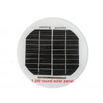 Black 2 Watt Round Solar Panel No Frame Charger For Mini Traffic Light for sale