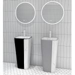 rectangular Sanitary Ware Basin Pedestal For Bathroom Hotel Home for sale