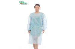 China Single Use 25G/M2 Polypropylene Nonwoven Isolation Gown With Elastic Wrist supplier