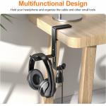 Powder Coated Multifunctional Headphone Stand with Custom Logo and Adjustable Stand