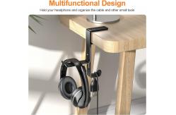 China Powder Coated Multifunctional Headphone Stand with Custom Logo and Adjustable Stand supplier