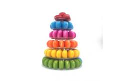 China Self Assemble Circle 6 Tier Macaron Tower Macaron Display Tray Acrylic supplier