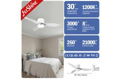 China 2- 1stshine Bedroom LED Ceiling Fan with Acrylic Blades and Remote Control Light supplier