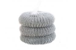 China 2*4cm Galvanized Large Stainless Steel Cleaning Scrubber 7.2g For Pot supplier