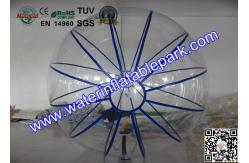China Big Blue Strips Floating  Inflatable  Walk On Water Ball For Hire supplier