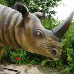 Waterproof Realistic Animatronic Animals Rhinoceros Sondaicus Model for sale