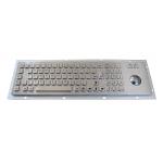 Dust - Proof Rugged stainless steel dot braille keyboard with optical trackball
