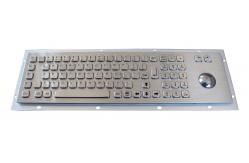 China Dust - Proof Rugged stainless steel dot braille keyboard with optical trackball supplier