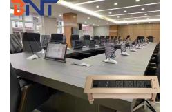 China Motorized Rotatable Conference Table Outlet Box Overturn Angle 180 Degree supplier
