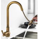 antique brass OEM Bronze CE Retro Bathroom Pull out Sink Faucets for sale