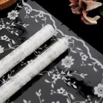 Yitong imitation lace lace transparent cellophane bouquet waterproof flower wrapping paper opp plastic flower wrapping material for sale