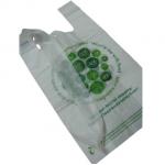 OEM White Biodegradable T Shirt Bags Storage Bags PBAT PLA Corn Starch for sale