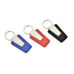Souvenir Personalised Leather Keyring Laser Engraving Matt Nickel Finished for sale
