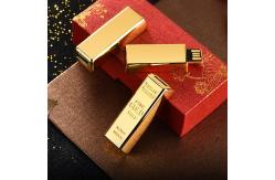 China 128GB Gold Bar Metal USB Flash Drive 2.0 8MB/S Full Memory OEM ODM supplier
