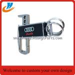 Leather keychain bottle opener,metal bottle opener with custom car logo for sale