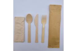 China Disposable Bamboo Knife And Fork Spoon Set Degradable Induividual Cutlery Set supplier