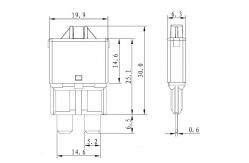 China Blade Type Circuit Breaker Manual Reset 28V supplier