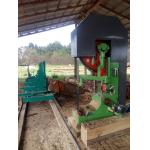 vertical band sawmill with CNC carriage automatic wheel wood cutting saw machine