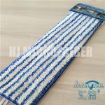 White Mixed Blue Color Stripe Microfiber Wet Mop Pads Flat Refill Mops Huijie Supplier for sale