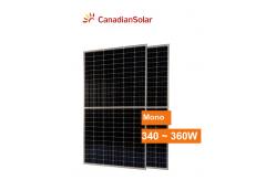 China 144 Cells Mono 350w White Backsheet Canadian Solar Panel supplier