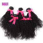 Virgin Peruvian Natural Wave Hair Kinky Curly Weave Human Hair Bundles for sale