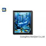 High Definition 3D 5D Lenticular Dolphin Pictures With Black PS Frame for sale