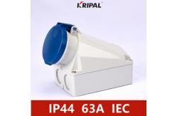 China IP44 4P 63Amp Industrial Power Socket Wall Mounted IEC standard supplier