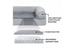 China 4.8kg Cooling Memory Foam Dog Bed 44in Machine Washable Pet Bed supplier