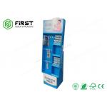 OEM Printed Logo Foldable Floor Paper Custom Cardboard Pop Display Stand With Hooks for sale