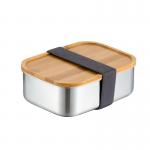 Freezer Safe 304 Stainless Steel Bento Box Bamboo Lid 800ml Lunch Box for sale