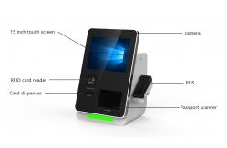 China 15 Inch Hotel Check In Kiosk Self Checkout Kiosk With Credit Card Payment supplier