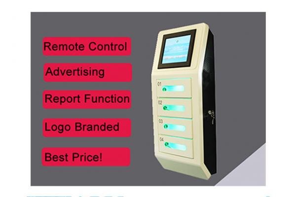 Cell Phone Wall Mounted Charging Station With Digital Lockers , Free Charge