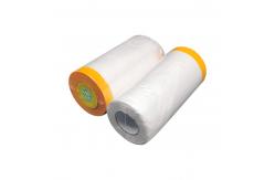 China Orange Transparent Car Body Masking Film Car Paint 25m With Crepe Paper supplier